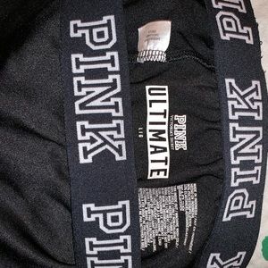 Pink Victoria Secret  black leggings